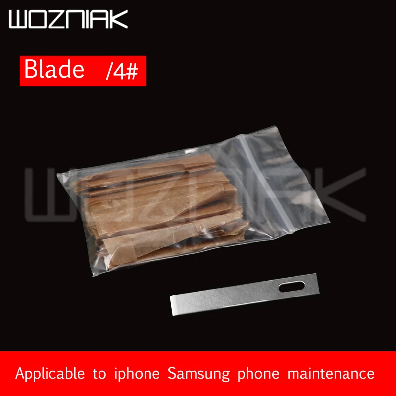 No.4 blade 10pcs Универсальный паяльник 936, нагревательное лезвие для мобильного телефона, стеклянная задняя панель, инструмент для чистки, инструмент для ремонта отпечатков пальцев IC - Цвет: No.4 blade 10pcs