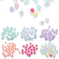 20pcs shiny lifelike acrylic candy bow beads assorted colors cute charm for jewelry making hairband bracelets earrings diy craft