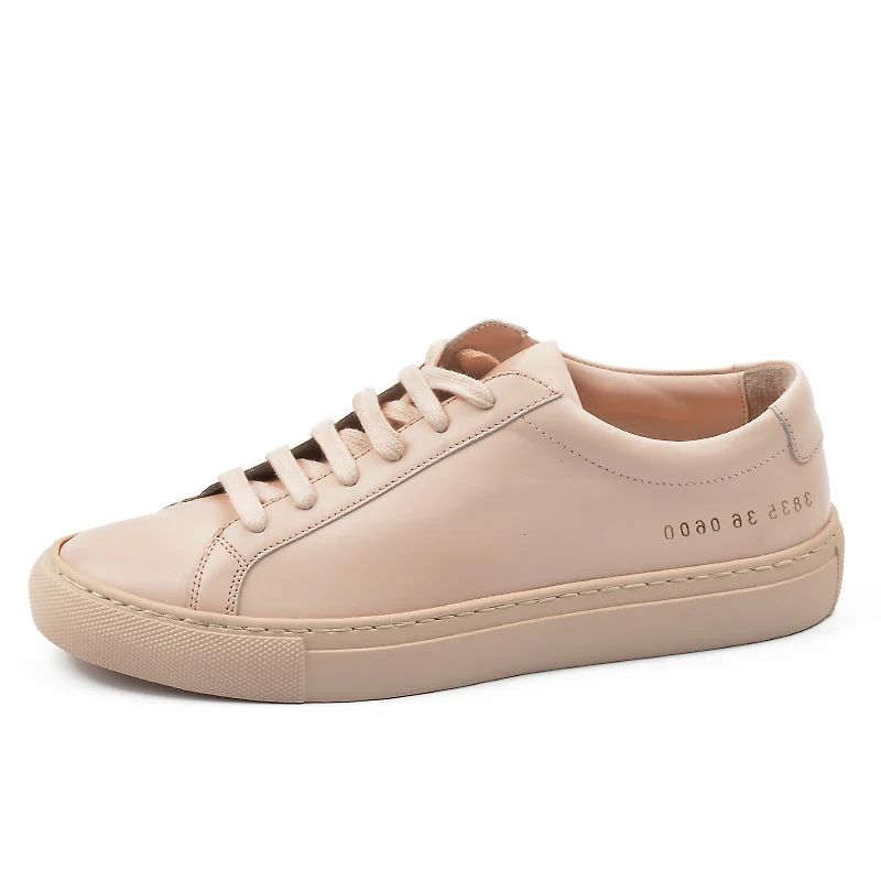 DN3835-Pink Donna-in/дышащие женские кроссовки на плоской подошве из натуральной кожи; коллекция года; сезон лето; модная повседневная обувь на шнуровке; цвет белый, черный, розовый; женская обувь - Цвет: DN3835-Pink
