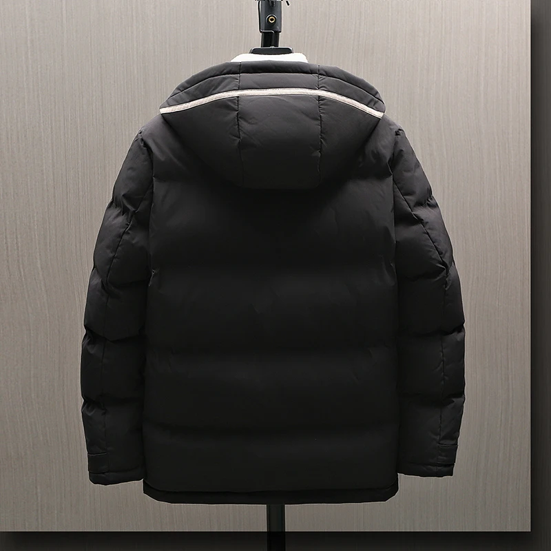 2021 Winter Hooded Cotton-padded Coat Men INS Thickened Warm Jacket Casual Youth High Quality Streetwear Tops Male Clothes