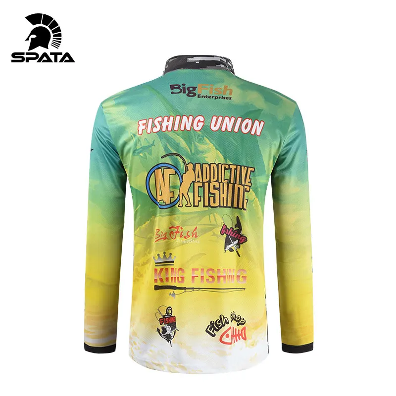 Спиннинговая рыболовная рубашка SPATA быстросохнущая Джерси с длинным рукавом