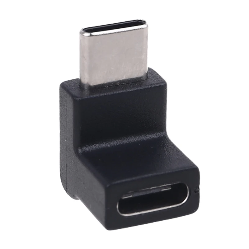 

Переходник USB 3,1 Type C (штекер)/USB C (гнездо) под прямым углом 90 градусов для мобильного телефона, планшета, ноутбука