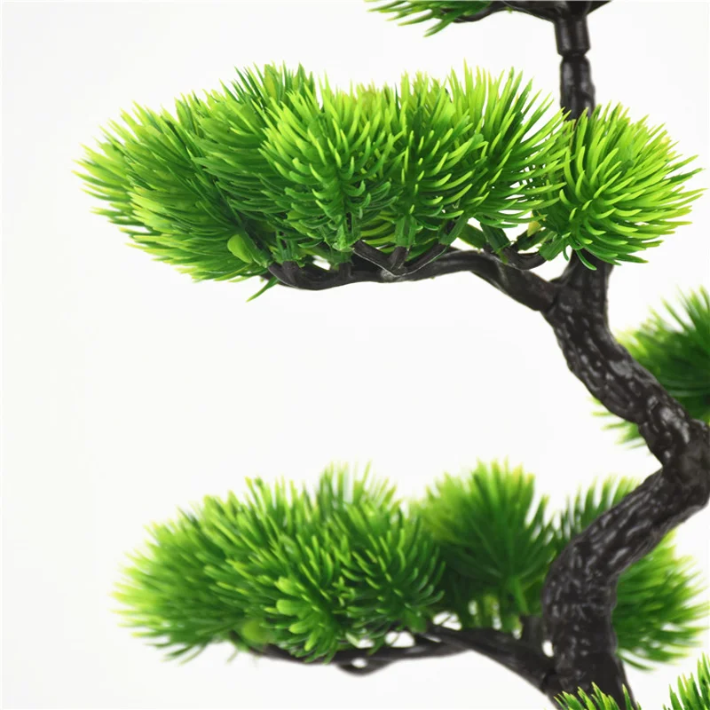 40 см 5 вилок Большая искусственная сосна бонсай пластиковое дерево в горшке