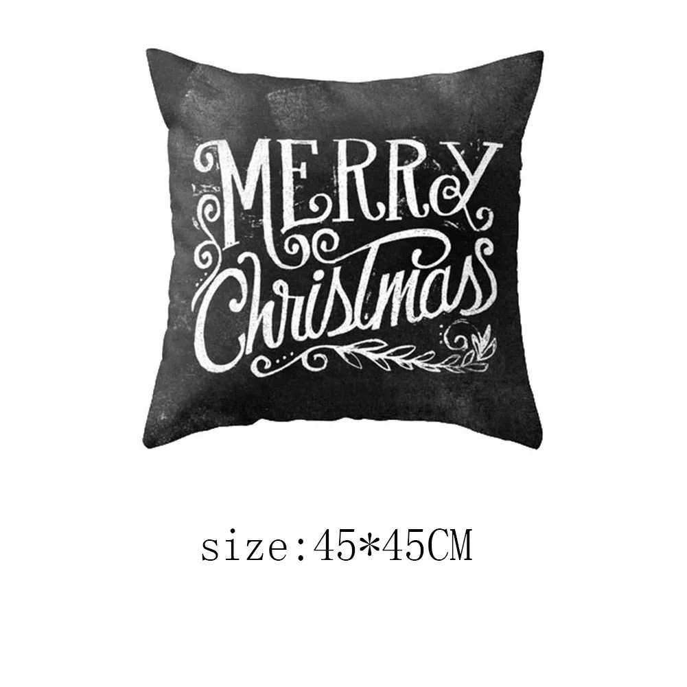 Чехол для подушки на Рождество хлопок лен диван автомобиль дома поясная