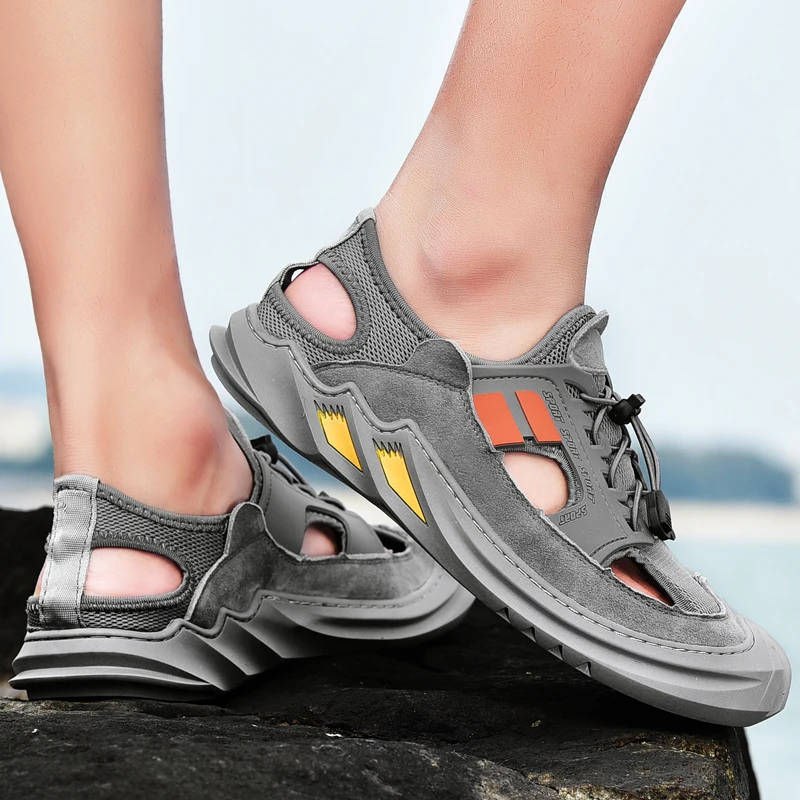 

Sandalen Heren Sandalias Transpirables Sandalle Homme Sandale Ete Sandals Men Leather De Cuero Para Hombre For Slippers Beach