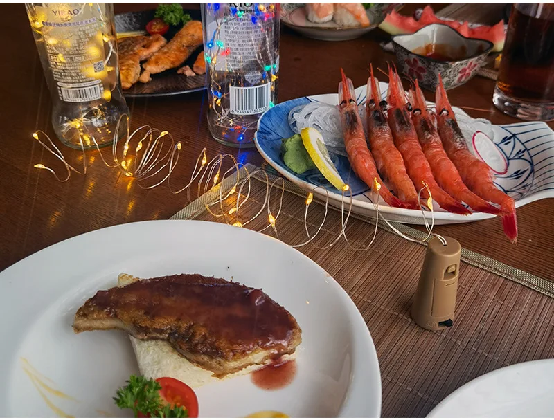 Водонепроницаемая светодиодная гирлянда для бутылок с медным проводом 2 м 20