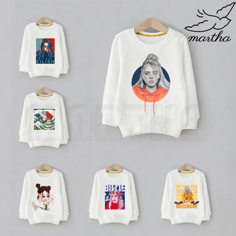 Детские толстовки с героями мультфильмов Billie Eilish детские капюшоном модные милым
