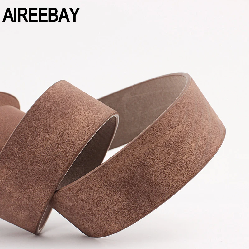 Женские повседневные ремни AIREEBAY широкие с круглой пряжкой для женщин розовый