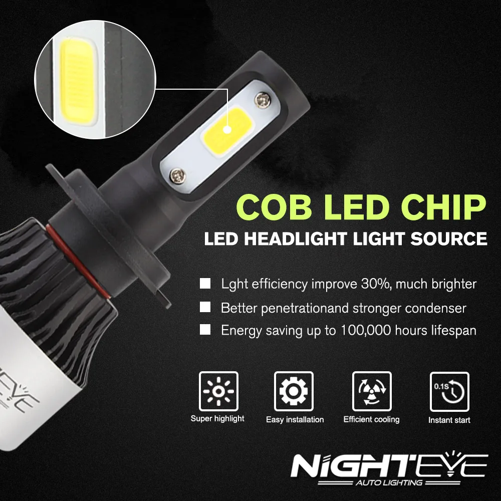 Светодиодная лампа NIGHTEYE Super H7 h1 h11 hb3 hb4 H4 Автомобильные светодиодные лампы