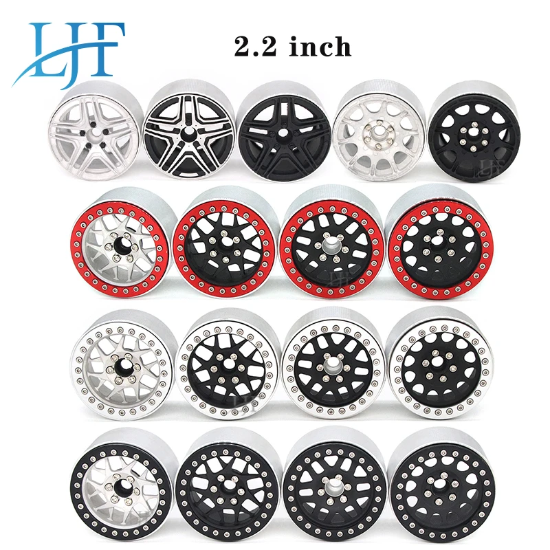 

1/4pcs Aluminum Alloy Beadlock 2.2" Wheel Rim Hub for 1/10 RC Crawler Axial Wraith SCX10 II 90046 TRX-4 TRX6 Car Accessories L49