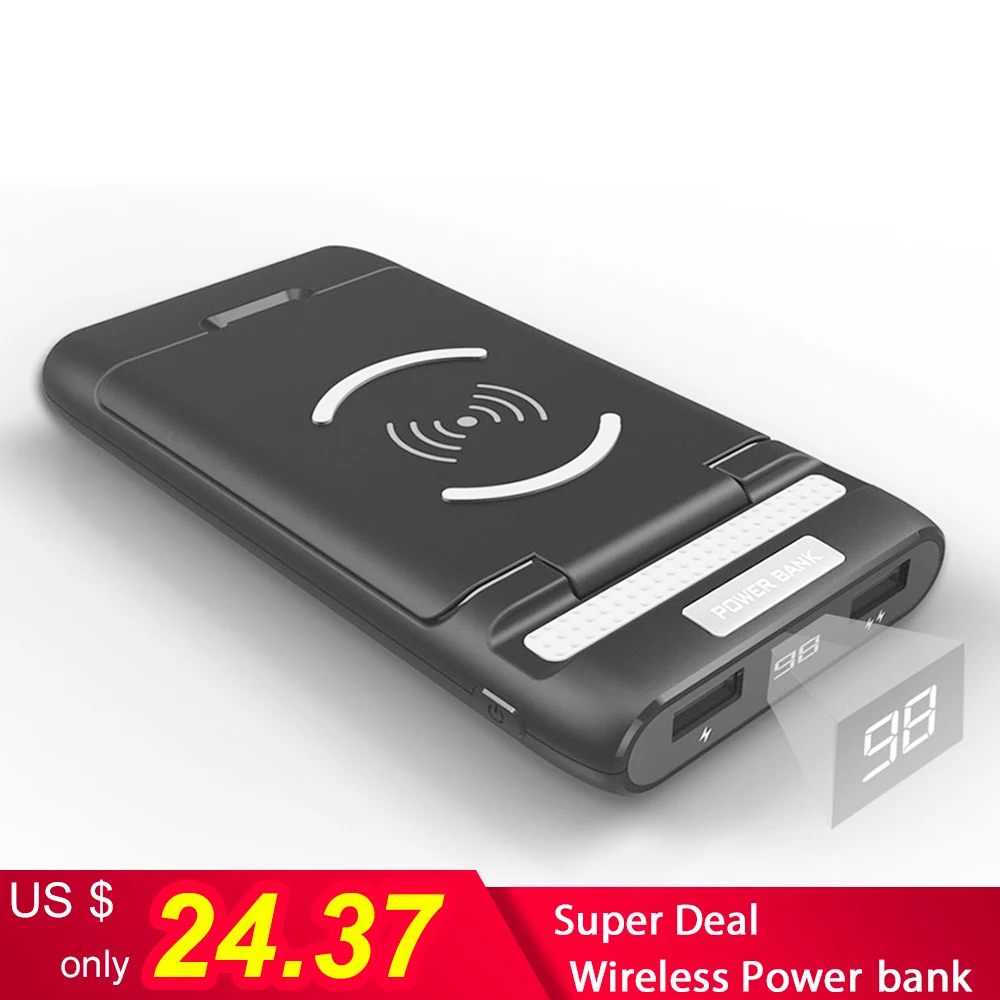 10000 мАч портативный внешний аккумулятор для телефона беспроводной держатель