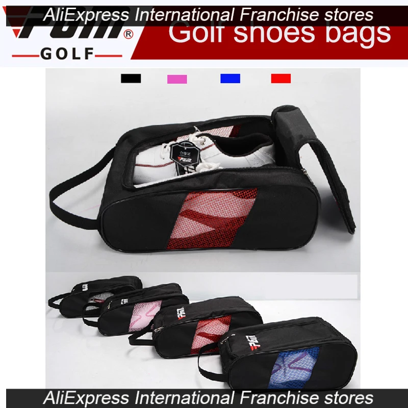 Wholesale 10PCS New Sport Big Golf Shoes Bag Package Female High-grade Nylon Light Practical 4 ColorsTravel Shoes Bag for Men