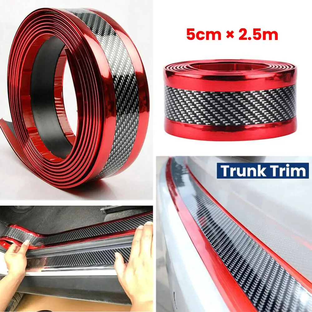 

Автомобильная наклейка с резиновой прокладкой с защитой от царапин на пороге, защита от порог машины из углеродного волокна, защитная пленк...