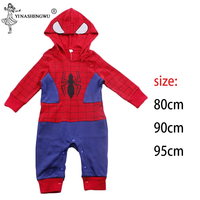 Красный костюм Человека-паука; Spider-man костюмы для взрослых и детей; Черный Spider-man; одежда для костюмированной вечеринки; Детский костюм Человека-паука - Цвет: Baby Spiderman