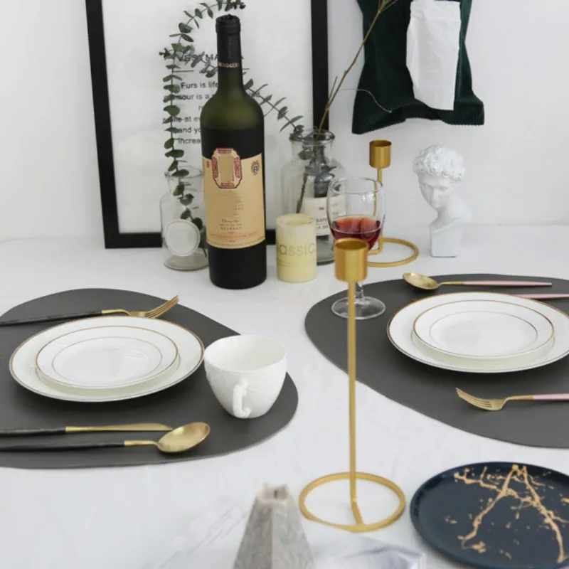 Нескользящий коврик для стола кожаная подстилка маслостойкая водостойкая