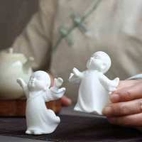 suet jade tea pet figure statue ceramic zen like little monk ornament living room tea ceremony accessories decoracion salon casa