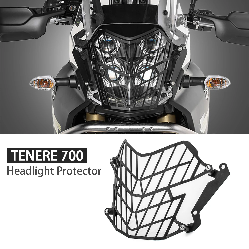 

For Yamaha Tenere 700 TENERE 700 Tenere700 Motorcycle Aluminium Headlight Guard Protector Cover Protection Grill