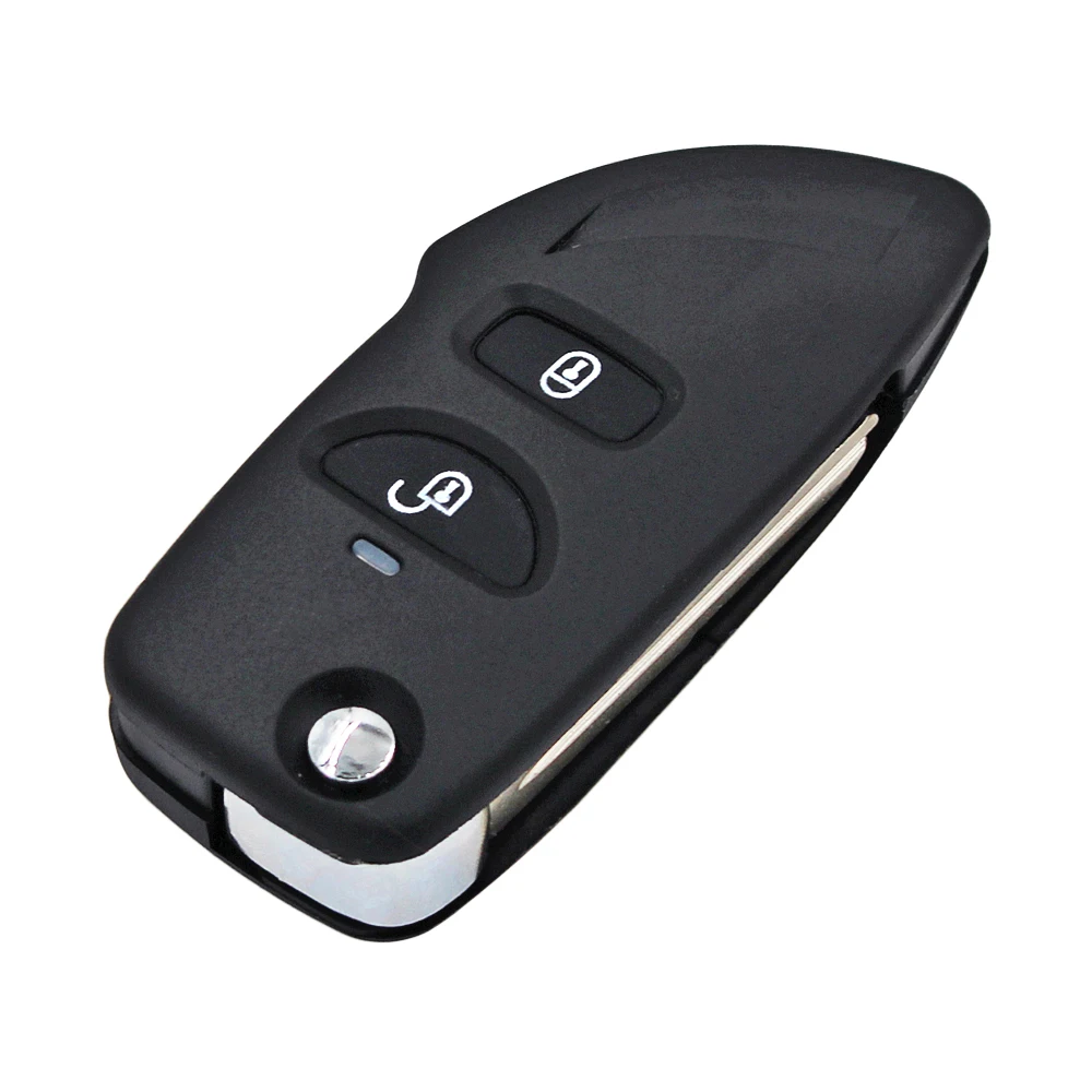 2 Button New Replacement Folding Flip Remote Key Shell Case Smart Car Housing Cover Fob with Uncut Blade For Hyundai Elantra | Автомобили