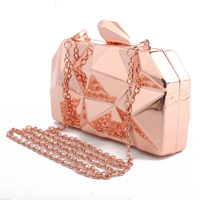 

Luxury Fashion European and American Metal Style Clutch Evening Bag for Women Evening Party Dress with Shoulder Diagonal Bag