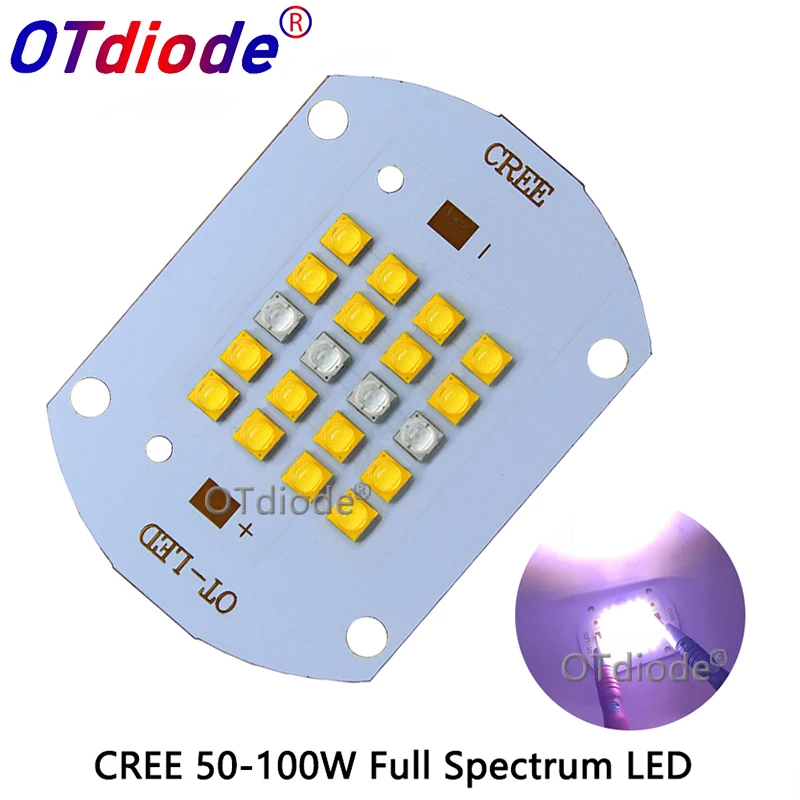 CREE высокая мощность 50 Вт 100 полный спектр белого LED XPG3 светильник для выращивания +