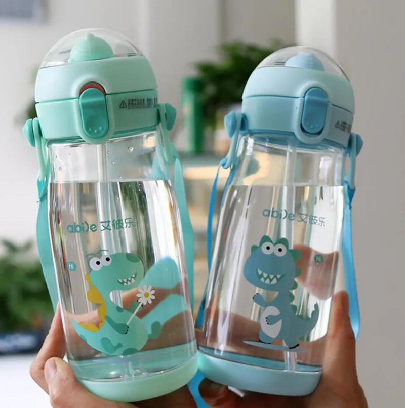 Детская Бутылочка 550 мл с плечевым ремнем школьная соломенная бутылка для