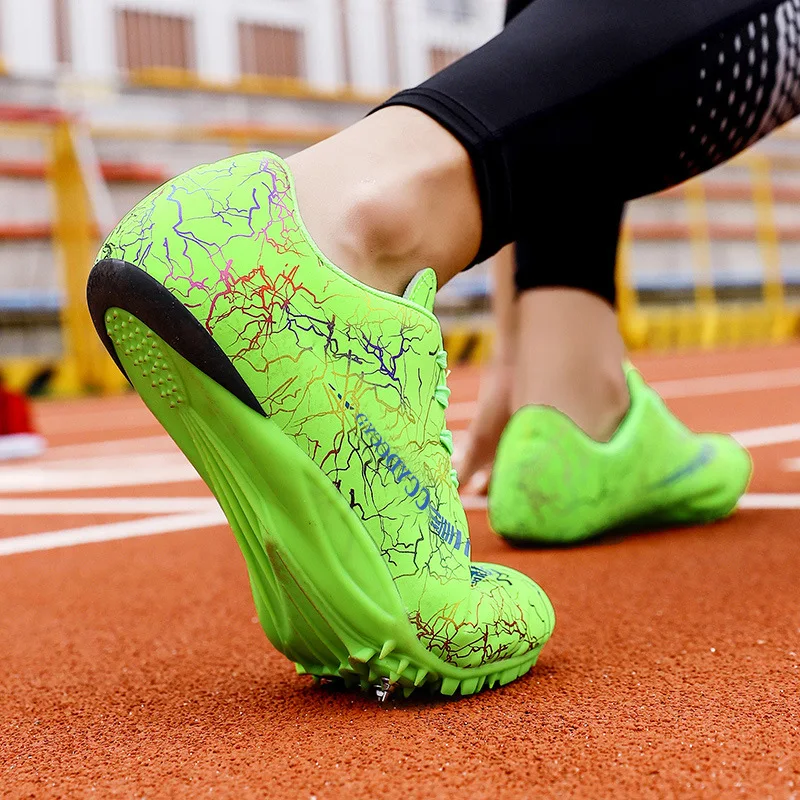 Sprint Track Field Shoes Men Outdoor Sport Athletics Spikes for Running Women Ladies Lightweight Training Nail Shoes Sneaker
