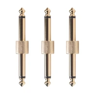 ohello 3x guitar bass 14 in 6 35mm male to male effects pedalboard straight coupler pedal connector convert adapter connector