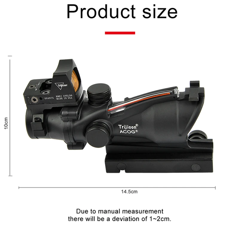Оптический Прицел ACOG 4X32 5x35 тактический охотничий прицел с красной и зеленой
