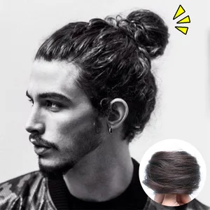 HS 100% человеческие волосы, шиньон, афро шиньон, искусственные волосы, пучок, кусочки, пончики, аксессуары для женщин, зажим, Remy, наращивание волос, резинка