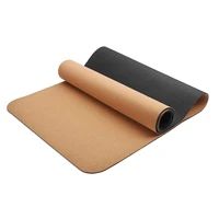 selfree 456 mm natural cork tpe yoga mat non slip fitness gym exercise sports absorb sweat pilates pads 183x61cm