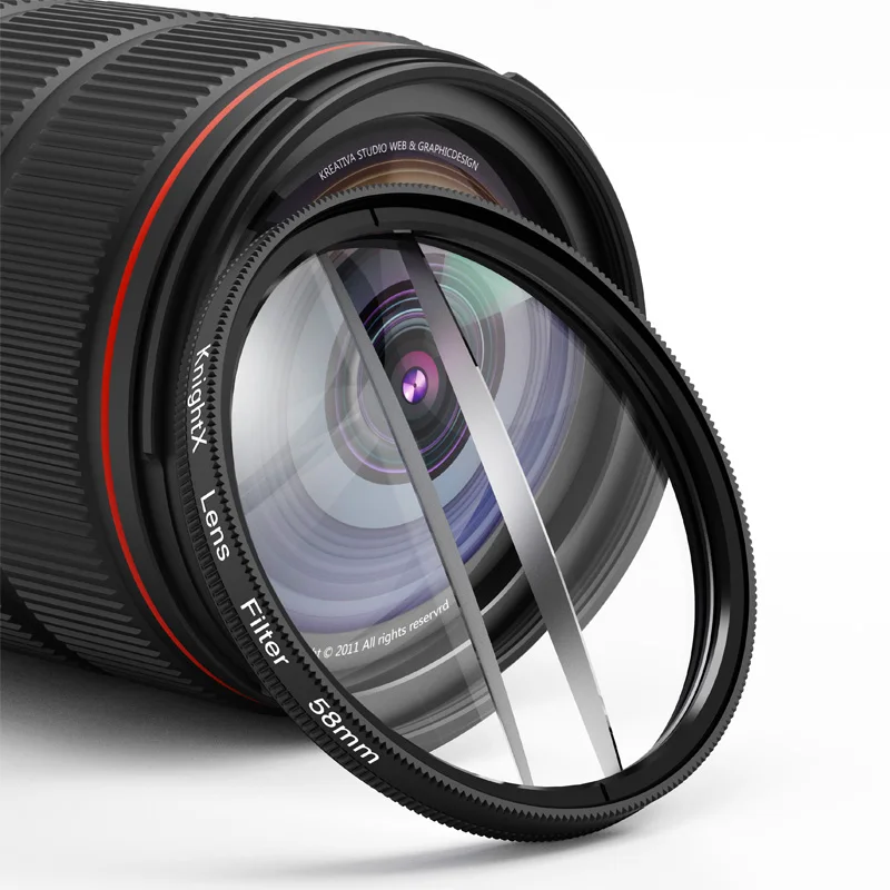 

Фильтр KnightX с двумя полупризменными линзами 49 мм, 52 мм, 58 мм, 67 мм, ND CPL, аксессуары для фотосъемки со спецэффектами, линза DSLR, призма для Canon, Nikon