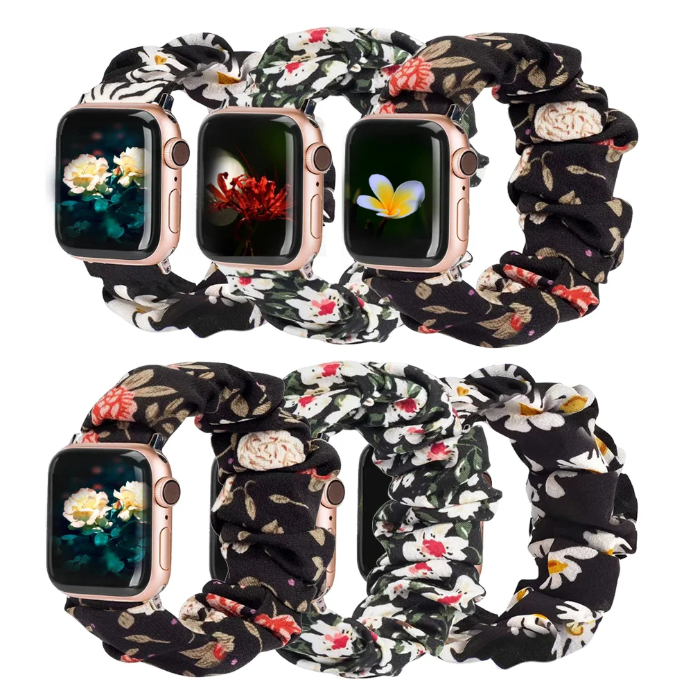Эластичный ремешок для Apple Watch 6 5 4 SE band 40 мм 44 сменный разноцветный браслет iwatch series