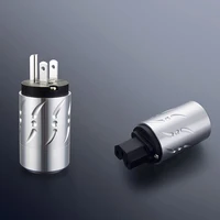 viborg pure copper silver plated us power connector hifi iec female plug vm502svf502s audio power connector