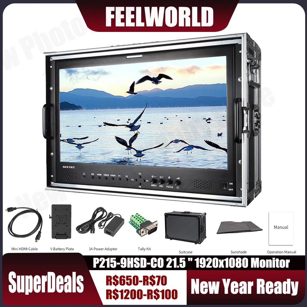 SEETEC P215-9HSD-CO монитор 21,5 дюйма IPS Full HD 1920x1080, режиссерский монитор переносного вещания с 3G-SDI HDMI AV YPbPr