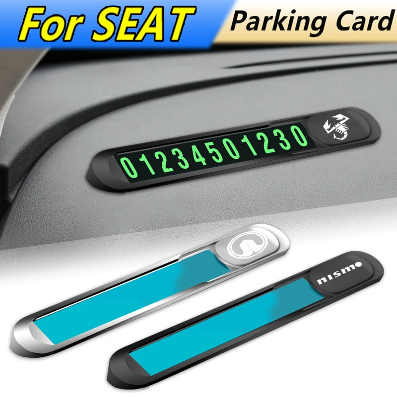 

1pcs Car Temporary Car Parking Plate For SEAT Leon MK3 Ibiza 5F 6L 6J Altea Tarraco Cupra EXEO Toledo 3 Cordoba Alhambra Cushion
