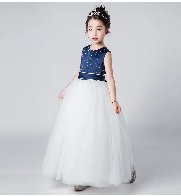 Женское вечернее платье без рукавов синее шелковое из тюля для вечеринки