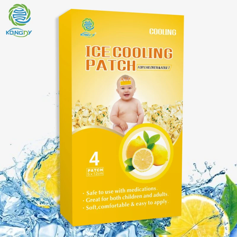 Детская антипиретическая наклейка KONGDY 4 шт./кор. пластырь с охлаждающей грехой