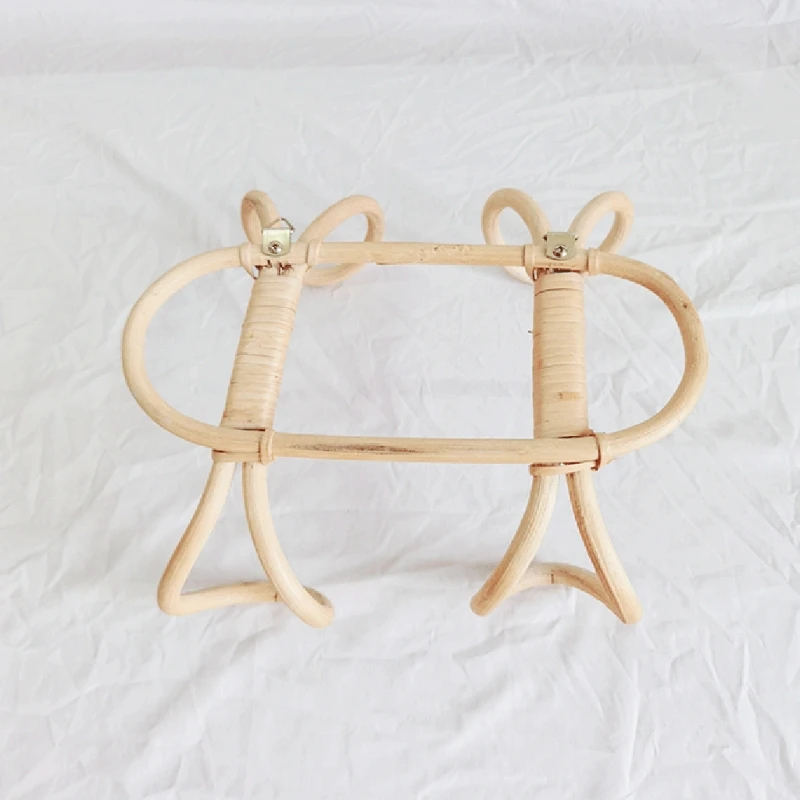 

Natural Rattan Wall Hooks Kids Garments Organizer Rack Clothes Hat Hanging Hook Hanger Home Baby Room Decor