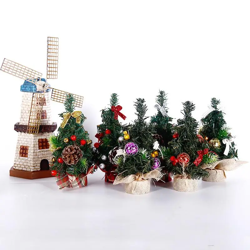 

New Mini Desktop Christmas Tree 20CM Holiday Home Decoration Atmosphere Ornament Christmas Decoration Gift Christmas Decoration