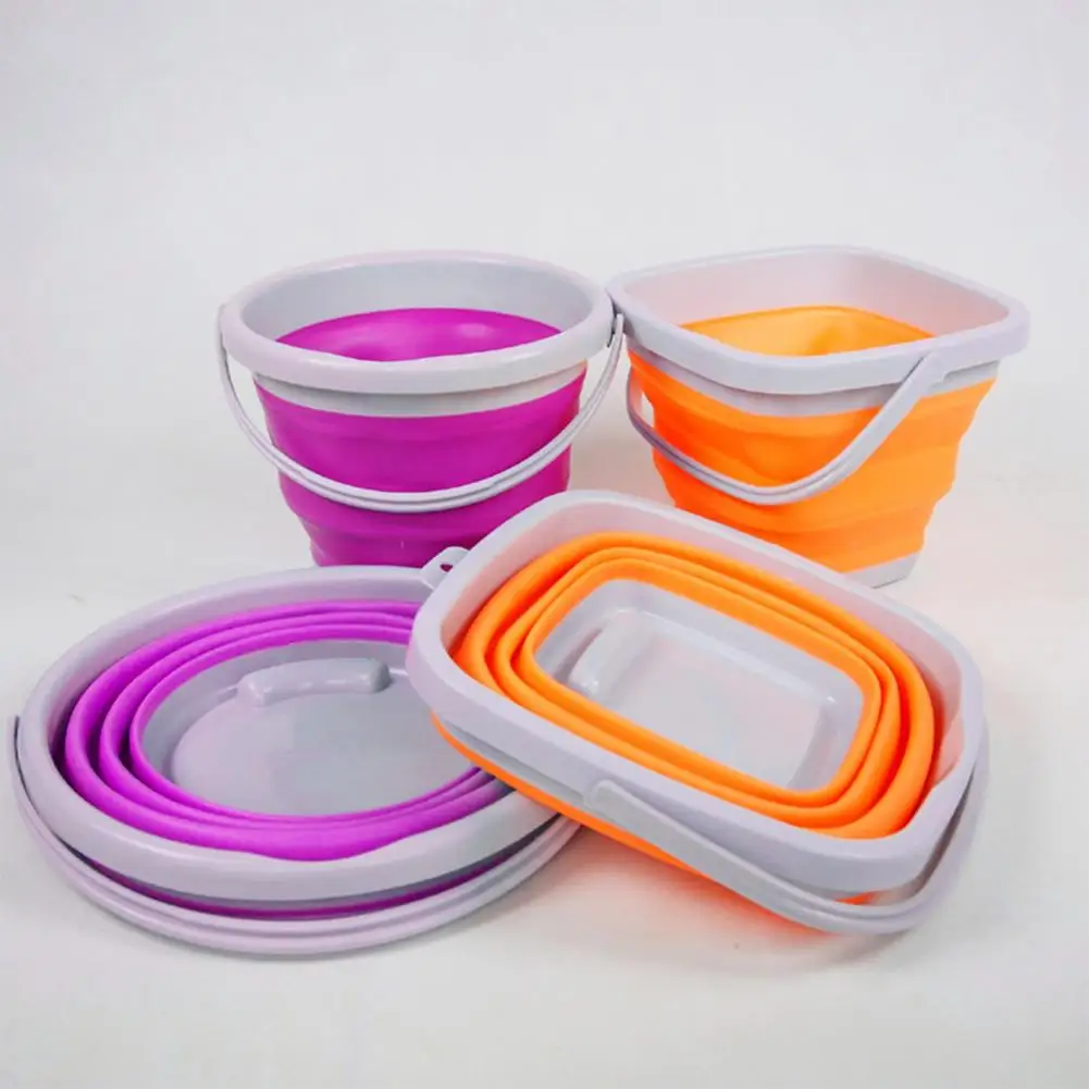 

Folding Bucket With Handle Thickened Portable Camping Wash Bucket Floor Cleaning Car Wash Bucket Household Cleaning Tool