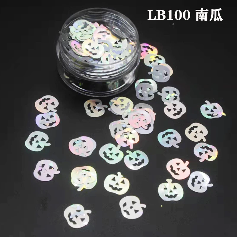 

10g Paillettes Halloween Pumpkin Bat Witch Ghost Confetti Sequins for Crafts DIY Festival Decoration Nail Art Accessories