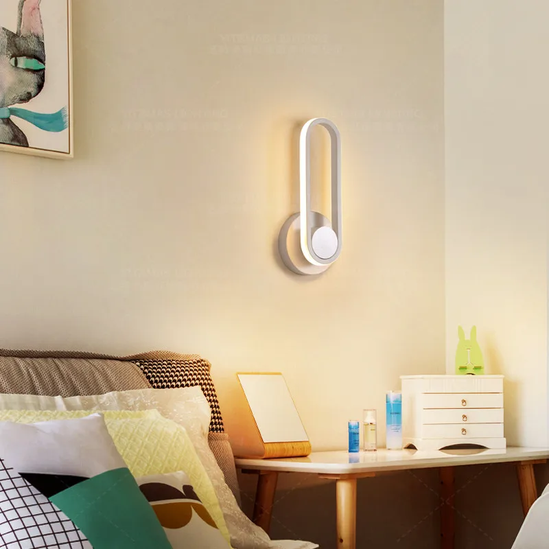 White Modern LED wall sconce light flexible black lamp adjustable mounted dimmable in bedroom reading room foyer | Лампы и освещение