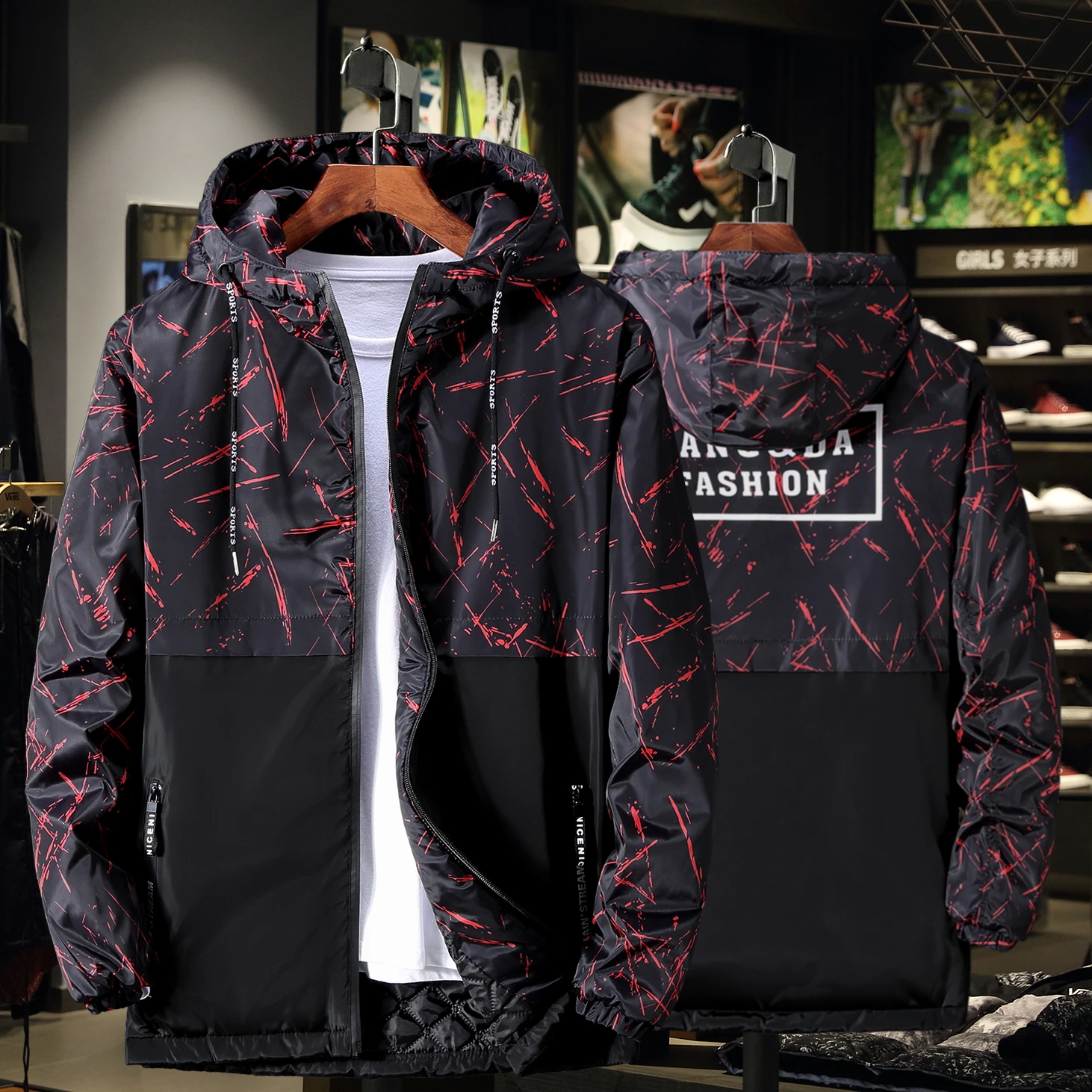 Ветровка мужская легкая уличная одежда повседневная спортивная куртка