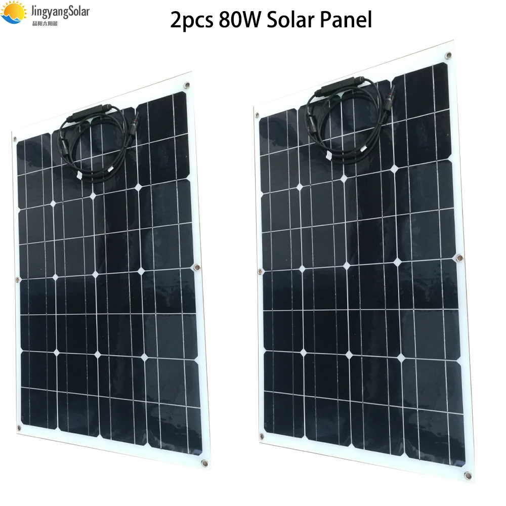 JingyangSolar 2 шт 80 Вт 18 вольт солнечная панель Китай батарея/модуль/системное зарядное
