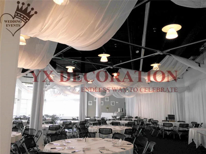 3 м ширина шелк льда драпировка для потолка крыша ткань навеса украшение