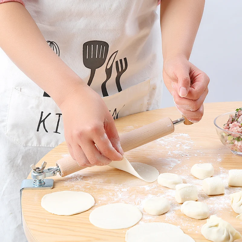 

Wooden Large Rolling Pin Stainless Steel Dough Roller Baking Cookies Tools Kitchen Cake Tools Kitchen Accessories Tools DA60GMZ