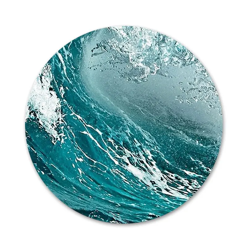 

58mm Surfing Sea wave Icons Pins Badge Decoration Brooches Metal Badges For Backpack Decoration
