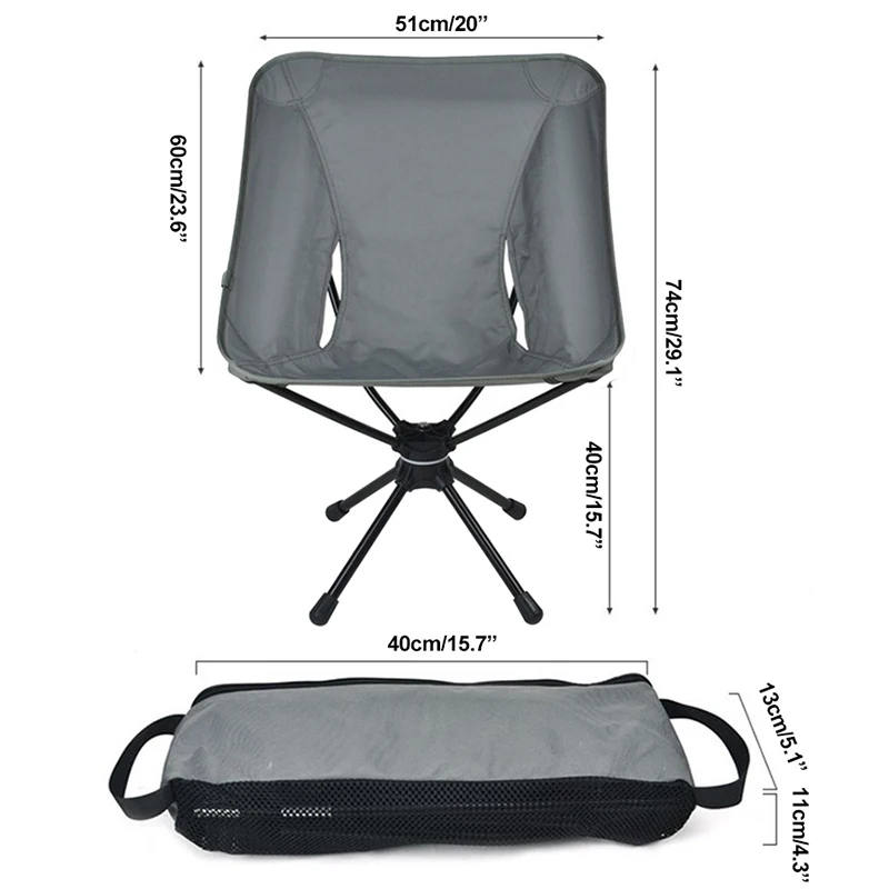 구매 야외 접이식 의자 360 도 회전 피크닉 의자 알루미늄 합금 초경량 낚시 도구, 휴대용 캠핑 회전 의자
