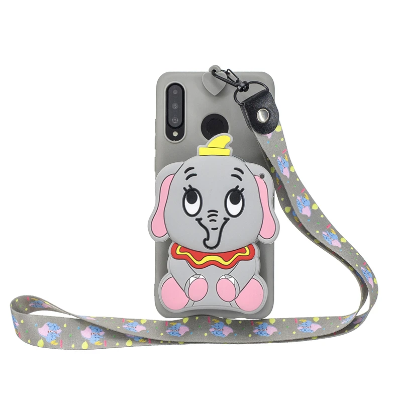 Gray Elephant Чехол с бумажником для huawei P30 P20 P10 Lite P10 P9 P8 P Smart плюс Z Коврики 10 20 30 Pro 3D Носки с рисунком медведя из мультика мягкий чехол Coque Funda - Цвет: Gray Elephant