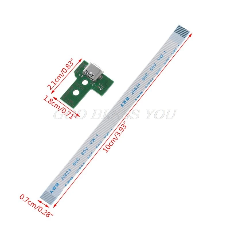 USB плата с зарядным портом 12 контактным гибким кабелем для женского контроллера